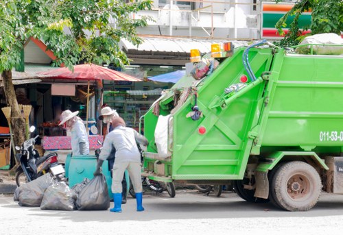 Step-by-step process of furniture clearance with modern equipment